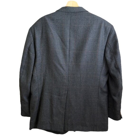 Polo University Club Ralph Lauren Plaid Blazer Navy 46 Preppy Academia - Picture 2 of 8